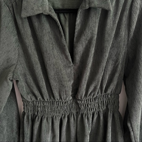 ZARA Green Corduroy Dress - Picture 5 of 7